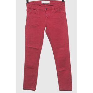 IRO Jeans I.R.O.  pink/coral Slim Sz 25 (actual 29x25.5) low rise STRETCH skinny